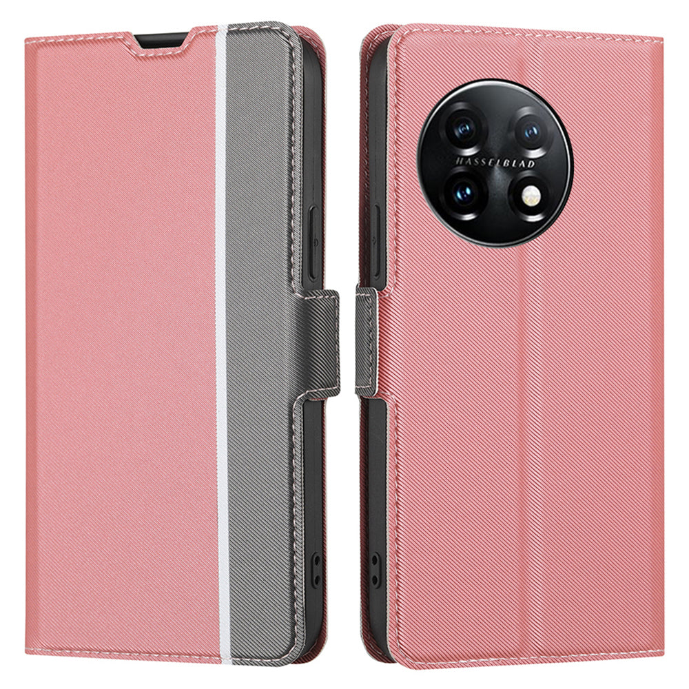 Anti-drop Phone Cover For OnePlus 11 5G Twill Texture Stand Card Holder Anti-scratch Flip Leather Phone Case Anti-drop Phone Cover For OnePlus 11 5G Twill Texture Stand Card Holder Anti-scratch Flip Leather Phone Case